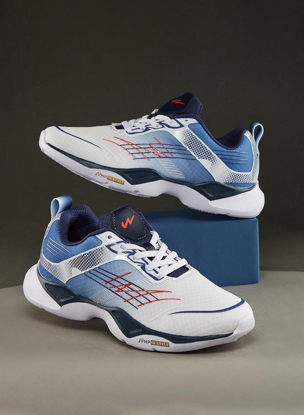 Kids White Low-Top Sneakers with Color Splash Design - Image 1