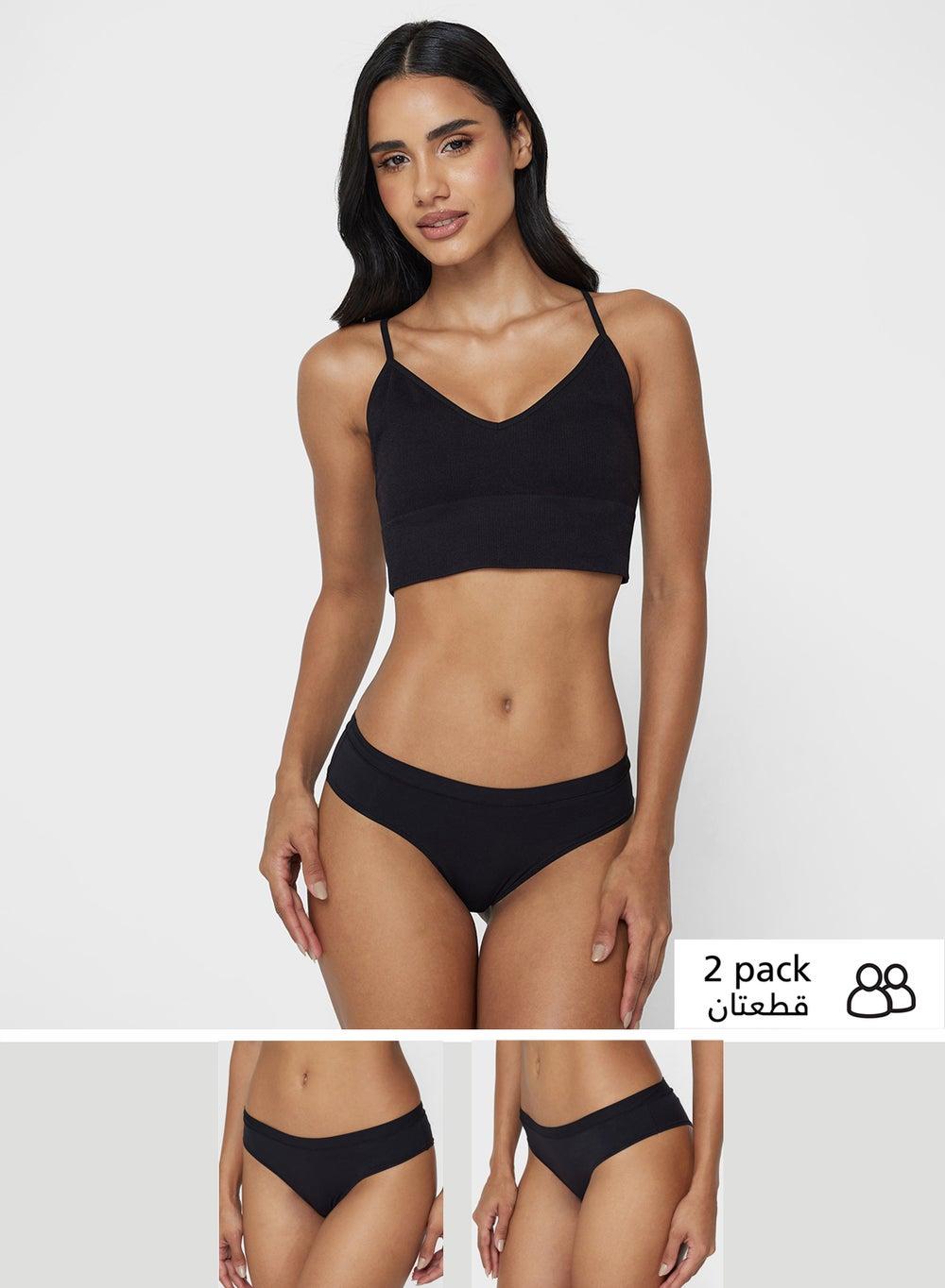 Onlpeachy 2-Pack Brazil Brief Seamless Mid-Rise - Image 1