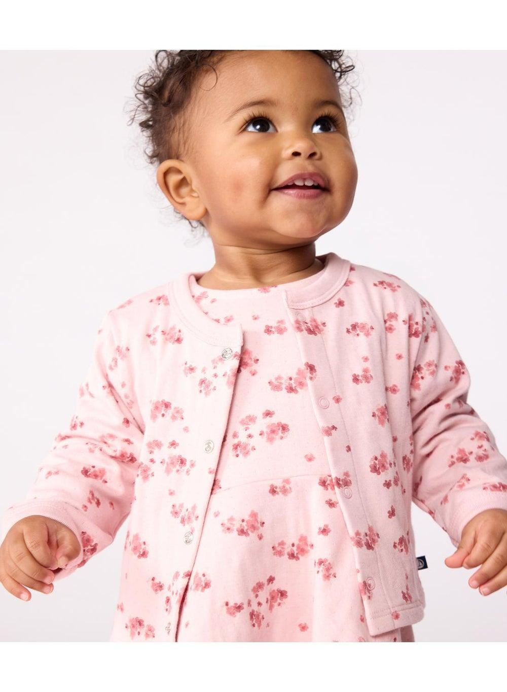 Babies' Floral-Print Cotton Cardigan - Image 1