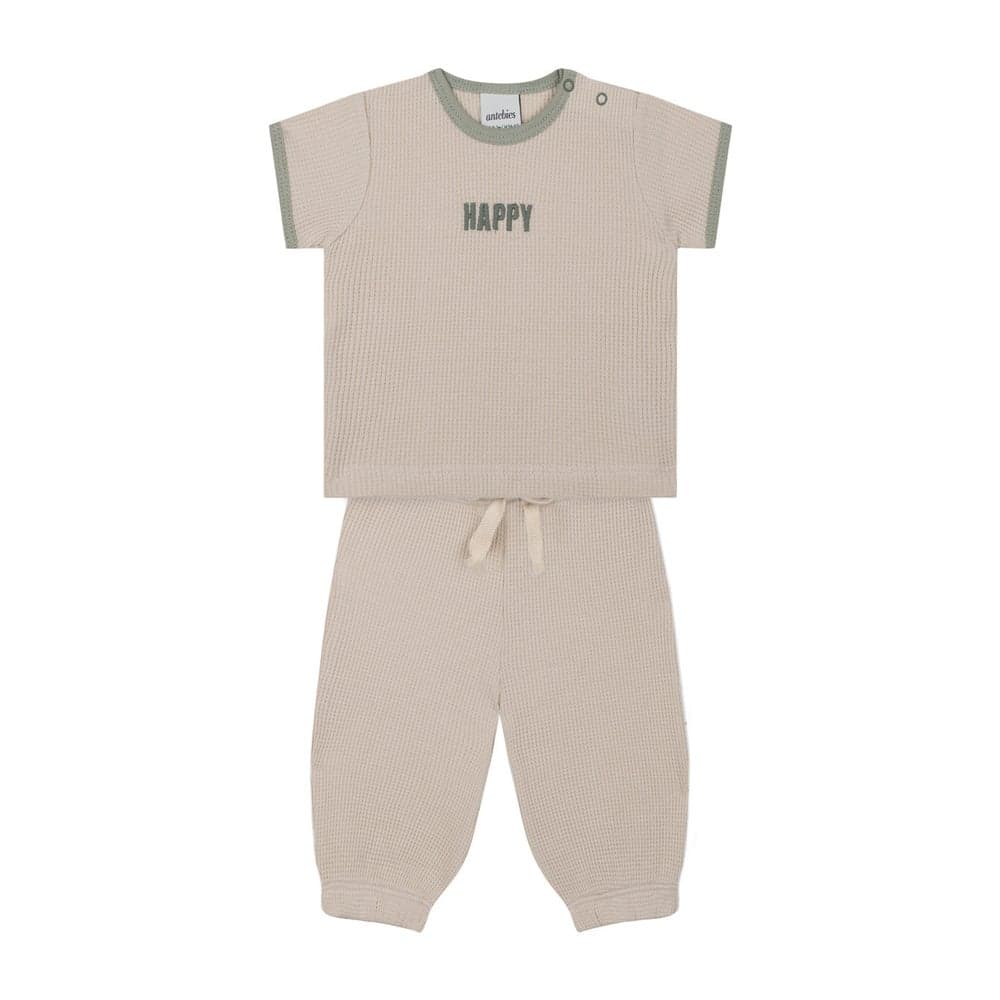 Happy Waffle Set Organic Cotton Outfit - Image 1