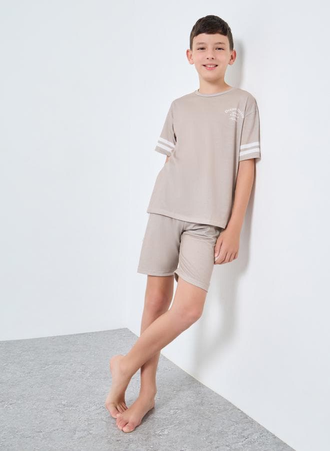 Styli Teen Drop Shoulder T-Shirt & Shorts Set - Image 1