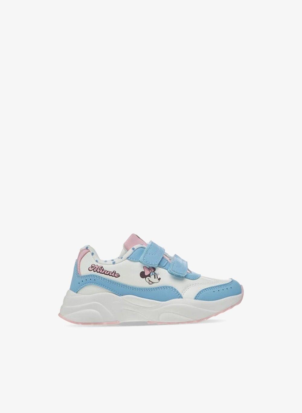 Girls Minnie Mouse Print Sneakers Hook and Loop - Image 1