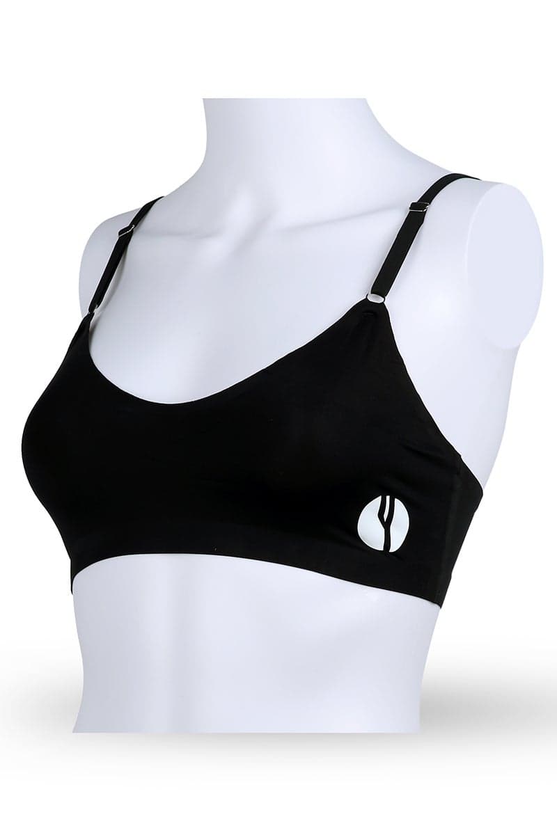 YesEco Black Seamless Wireless Bra – Recycled Comfort Fit - Image 1