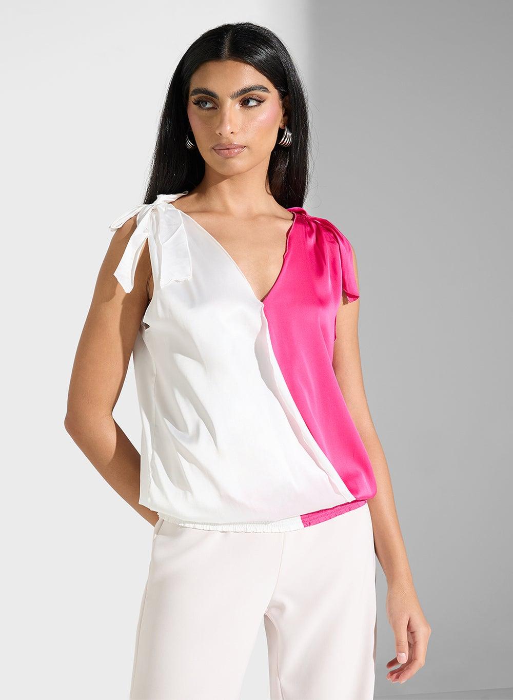 Silk Sleeveless Blouse for Elegant Modest Styling - Image 1