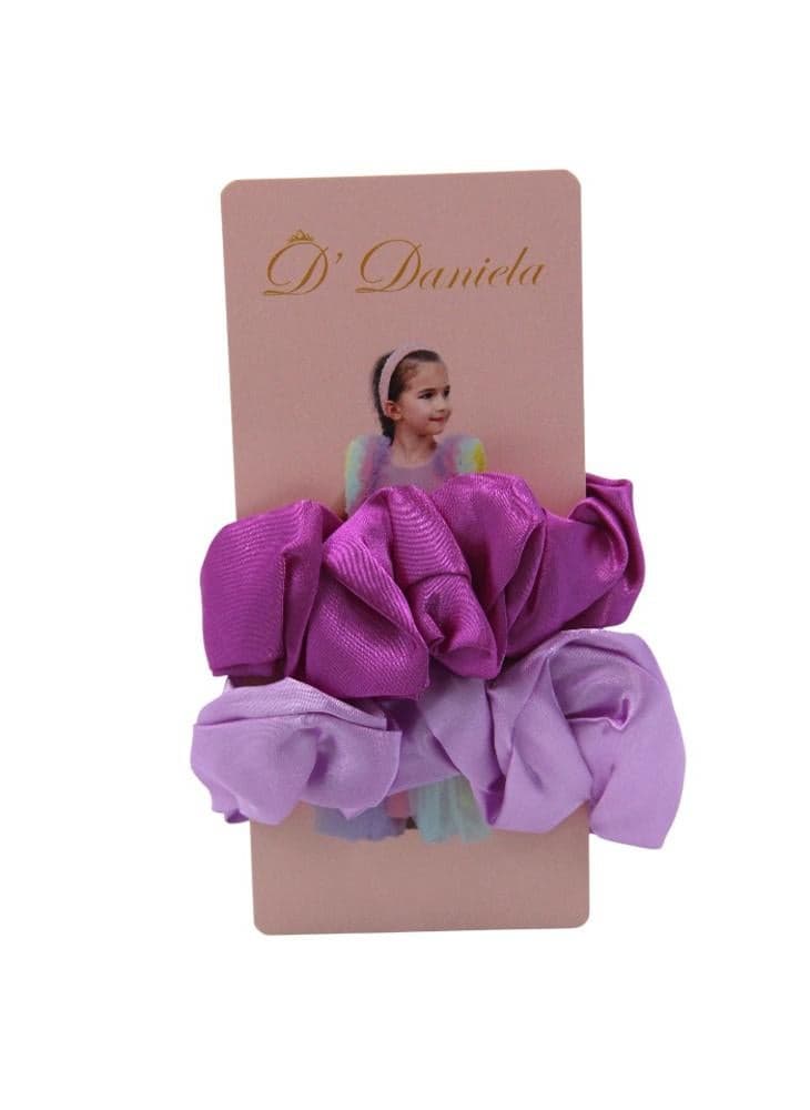 D' Daniela Mika Silk Scrunchie Set of 2 Multicolor - Image 1
