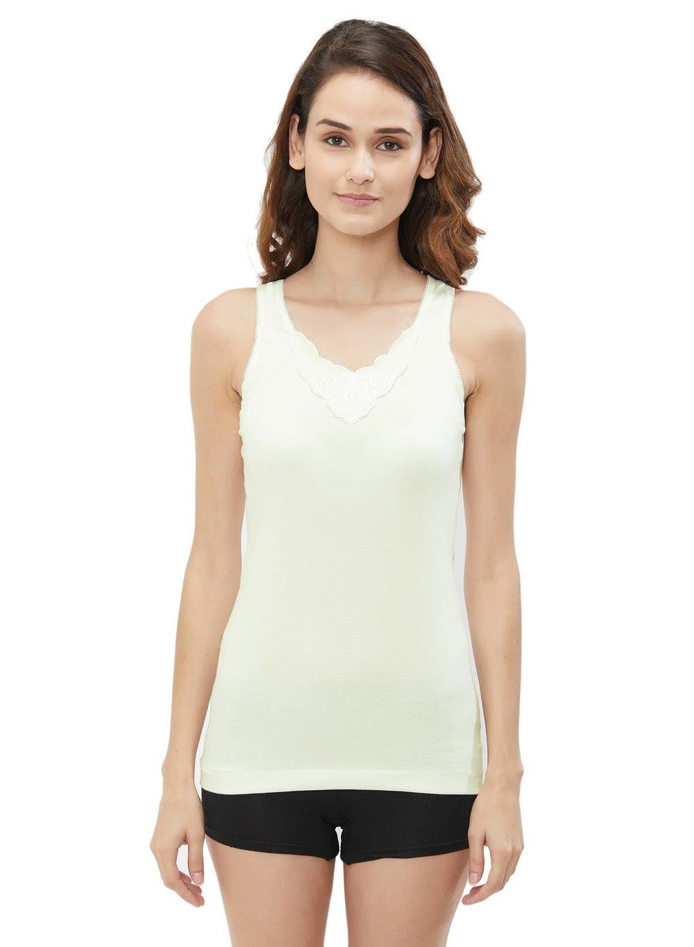 Women’s Ivory Cotton Vest Set (Pack of 3) - Image 1