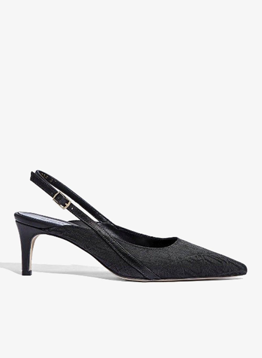 Monogram Slingback Jacquard High Heel Pumps - Image 1