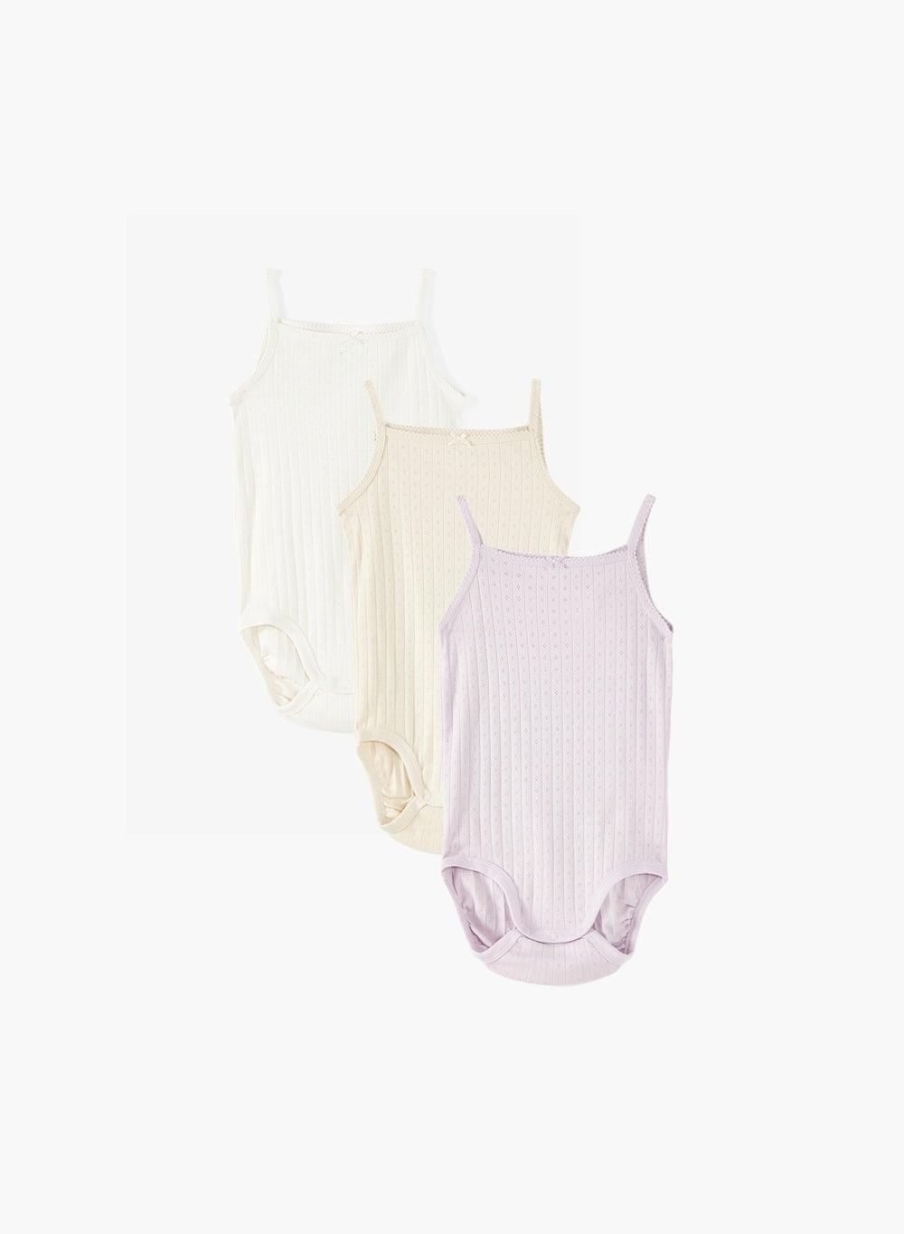3-Pack Supersoft Cotton Sleeveless Baby Bodysuits - Image 1