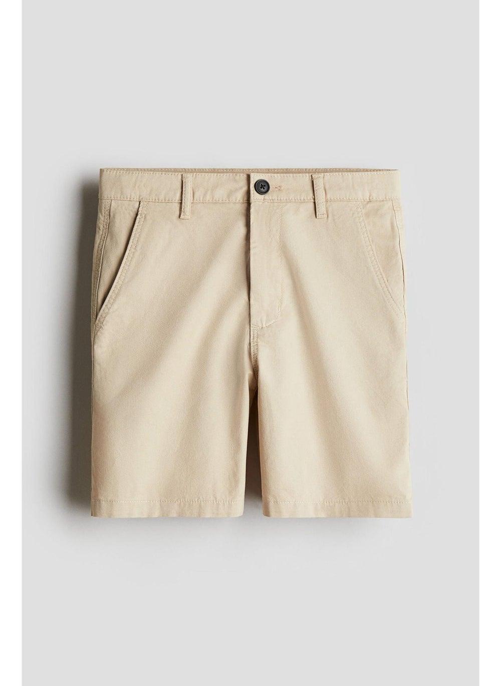 Soft Cotton Chino Shorts with Adjustable Waist - Image 1