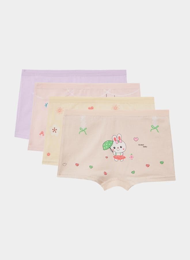 Styli Bunny Print Boxer Shorts Pack of 4 - Image 1