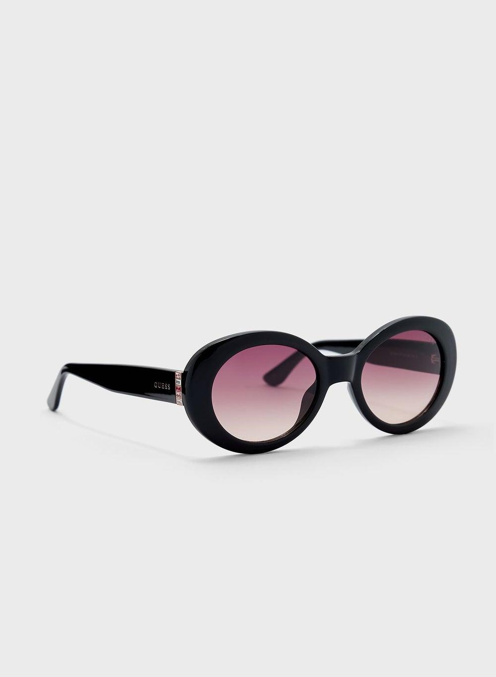 Oversized Acetate Sunglasses with UV Protection - Image 1