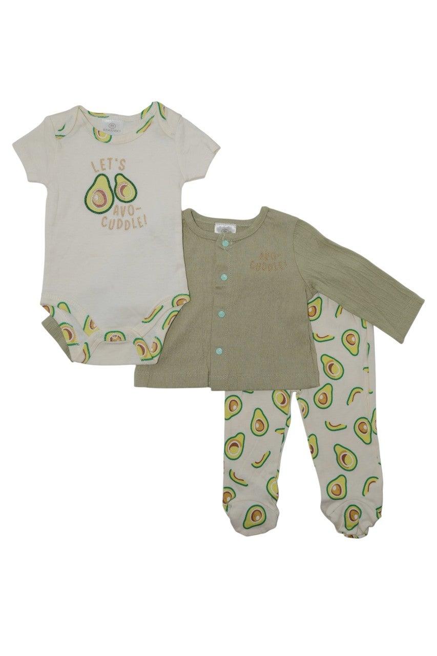 Bambimici Avocado Print Cotton Baby Bodysuit - Image 1