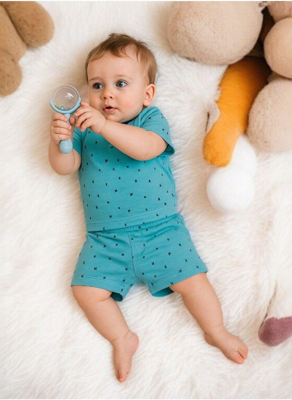 BABY BOY 2PC AOP Cotton T-Shirt & Shorts Set - Image 1