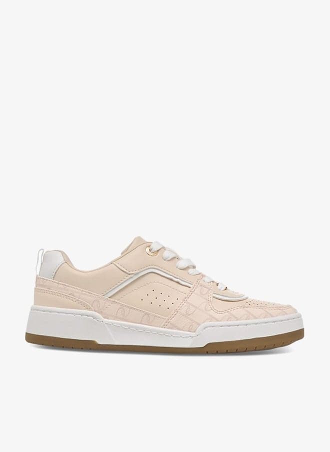 Women’s Panelled Lace-Up Sneakers with Pull Tabs - Image 1