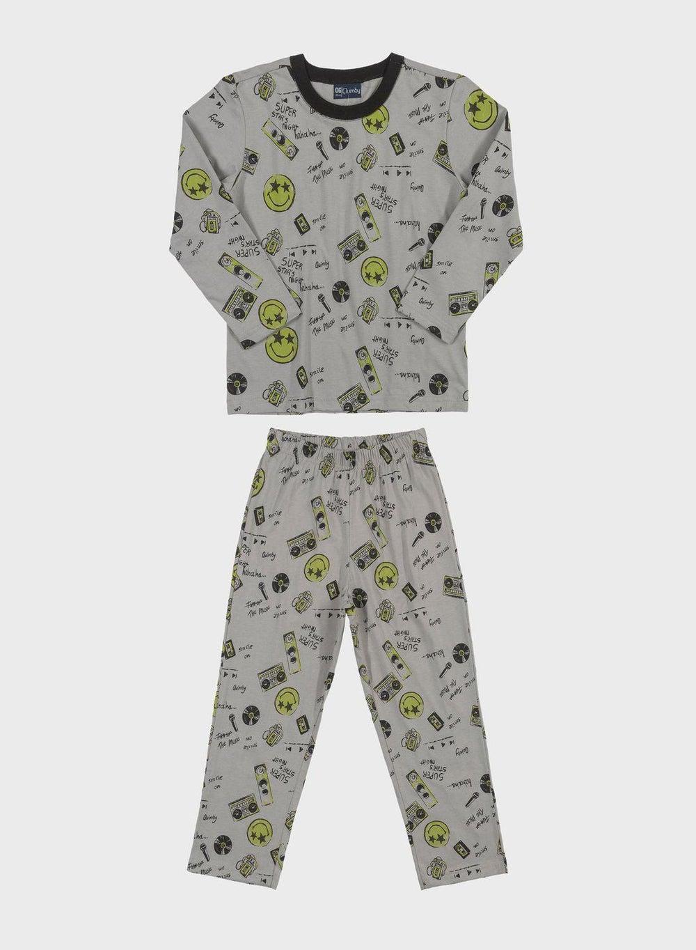 Kids Graphic Cotton T-Shirt & Pyjama Set - Image 1
