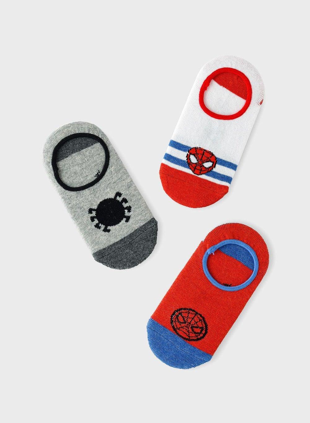 Kids 3 Pack Spiderman No Show Socks - Image 1