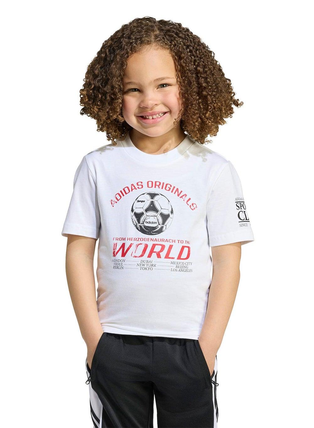 Youth Monogram Football Graphic Cotton T-Shirt - Image 1