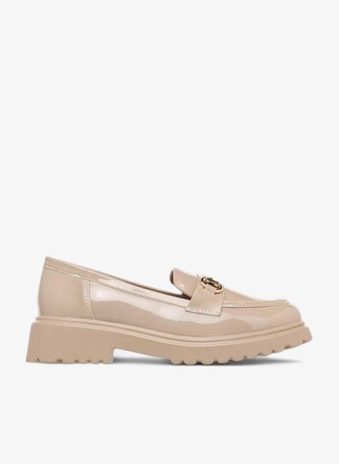Women’s Metal Accent Chunky Sole Slip-On Loafers - Image 1