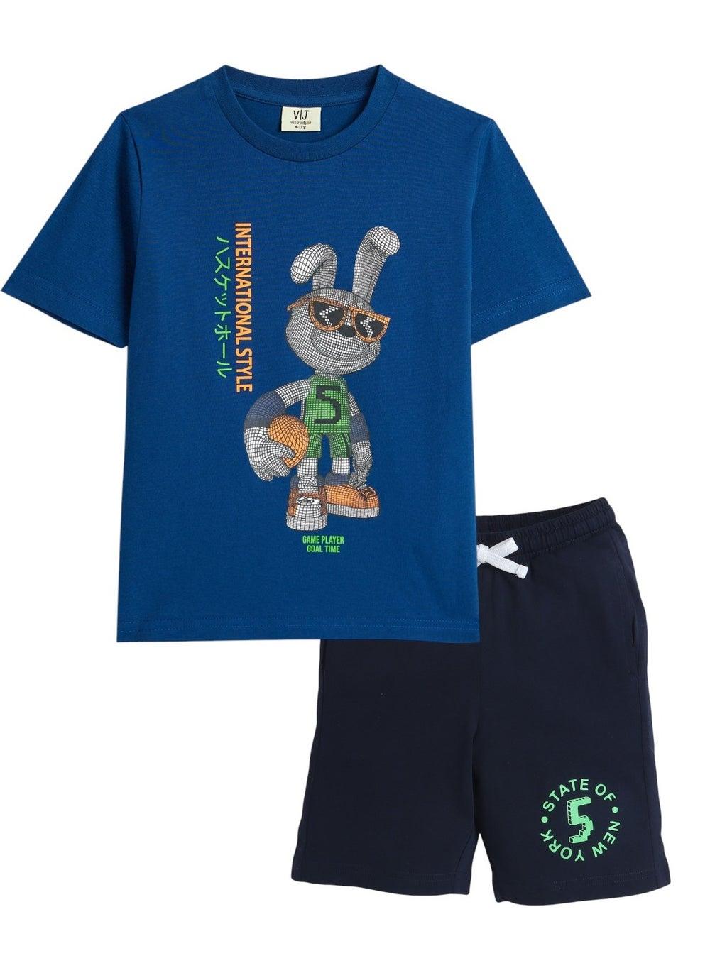 Victor and Jane Jr Boys 2PC Football Rabbit Set - Image 1