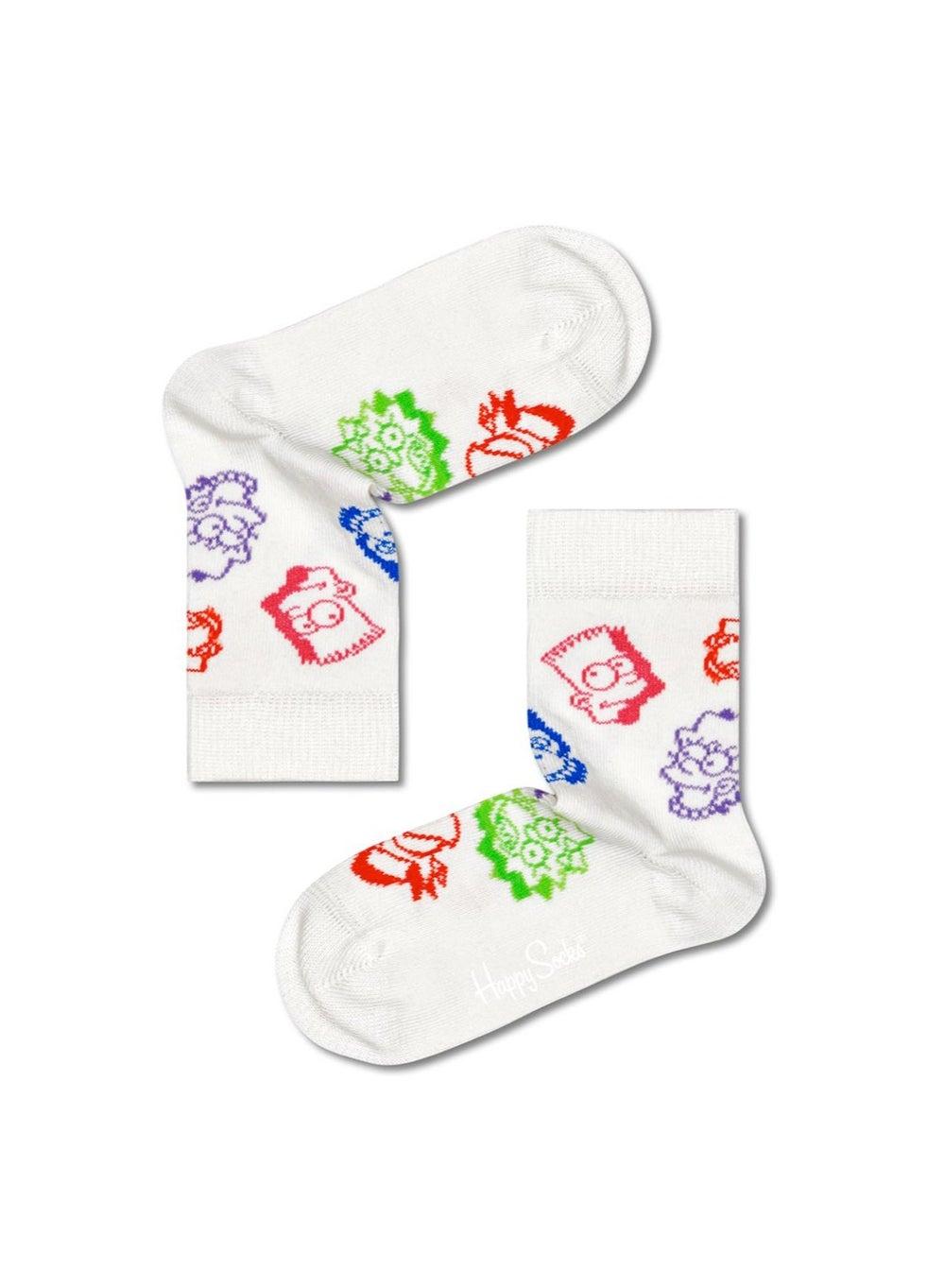 The Simpsons Family Faces Kids Socks - Image 1