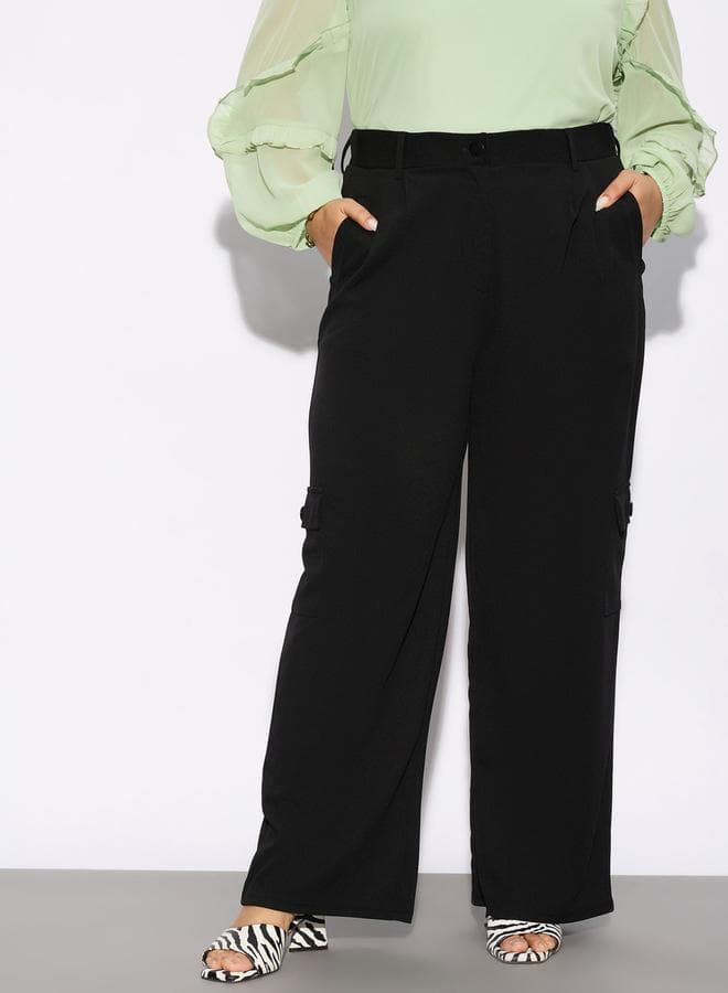 SASSAFRAS Plus Multi-Pocket Cargo Pants for Women - Image 1