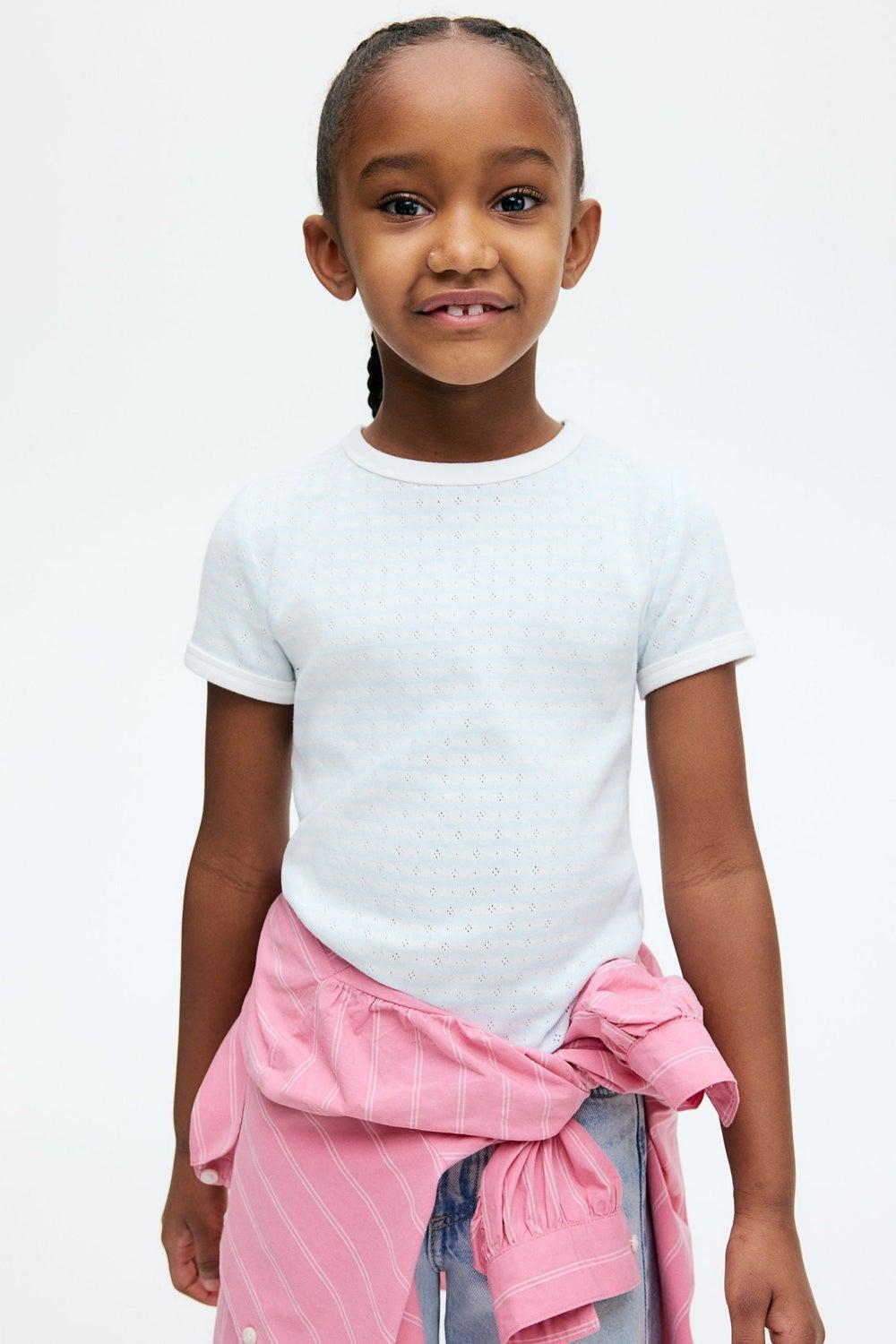 Soft Pointelle Cotton Jersey Baby Top - Image 1
