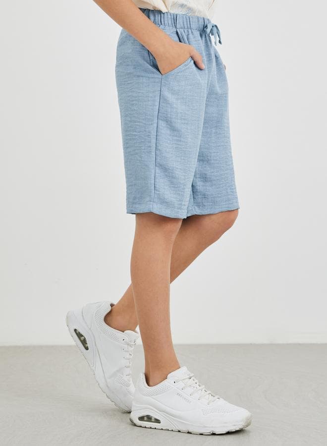 Regular Fit Drawstring Athletic Shorts - Image 1