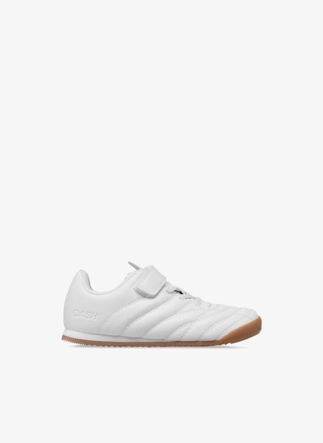 Boys Solid Sports Shoes with Hook and Loop Closure - Image 1