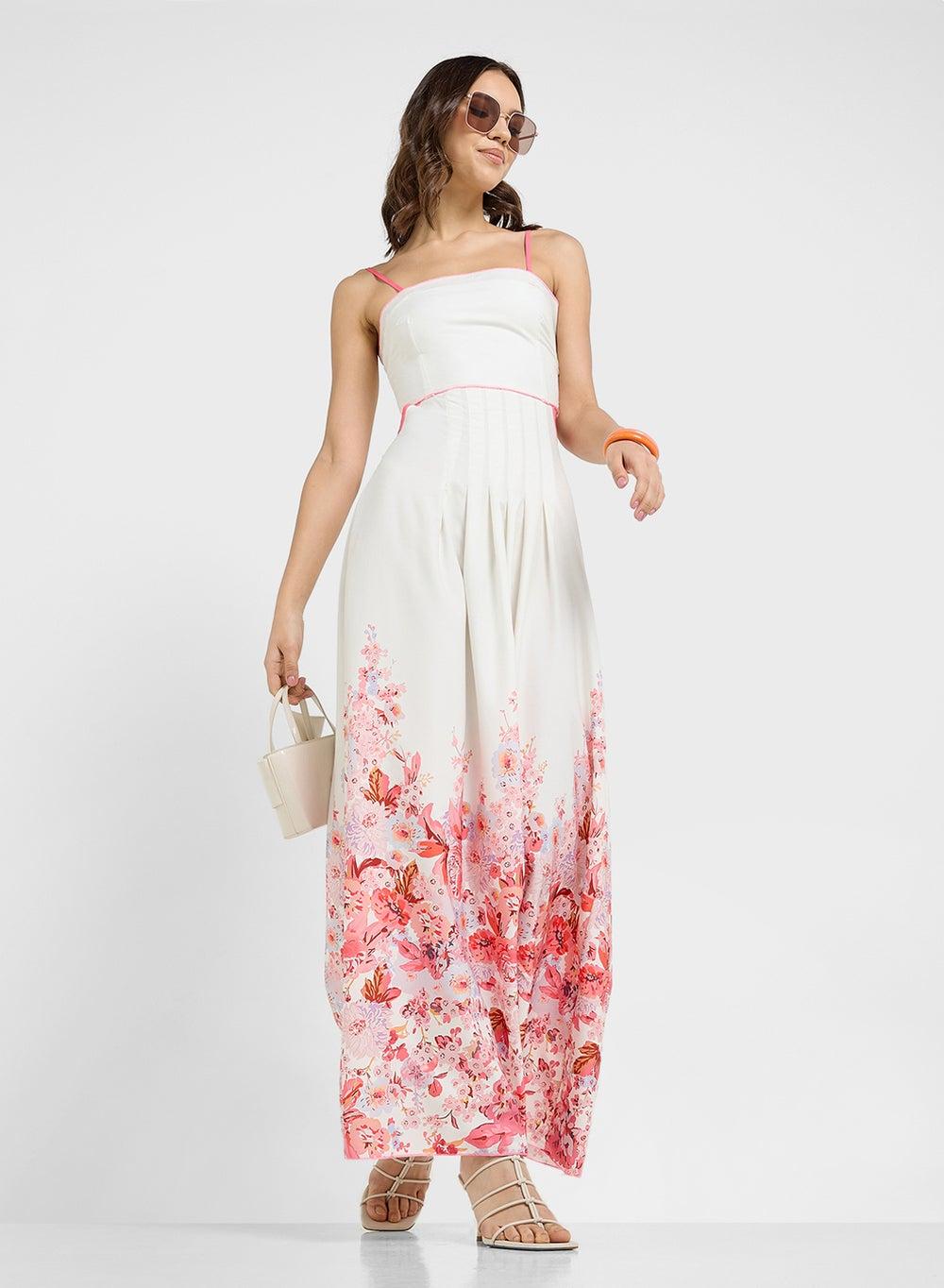 Elegant Floral Print Maxi Dress for Effortless Style - Image 1