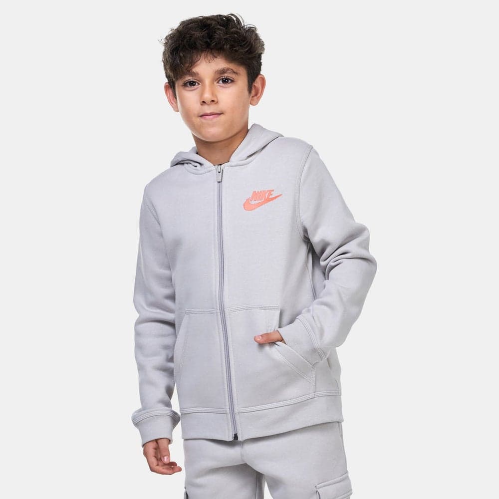 Kids' Fleece Full-Zip Graphic Sports Hoodie - Image 1