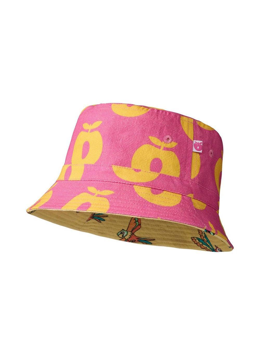 Reversible Apple Print Organic Cotton Bucket Hat - Image 1