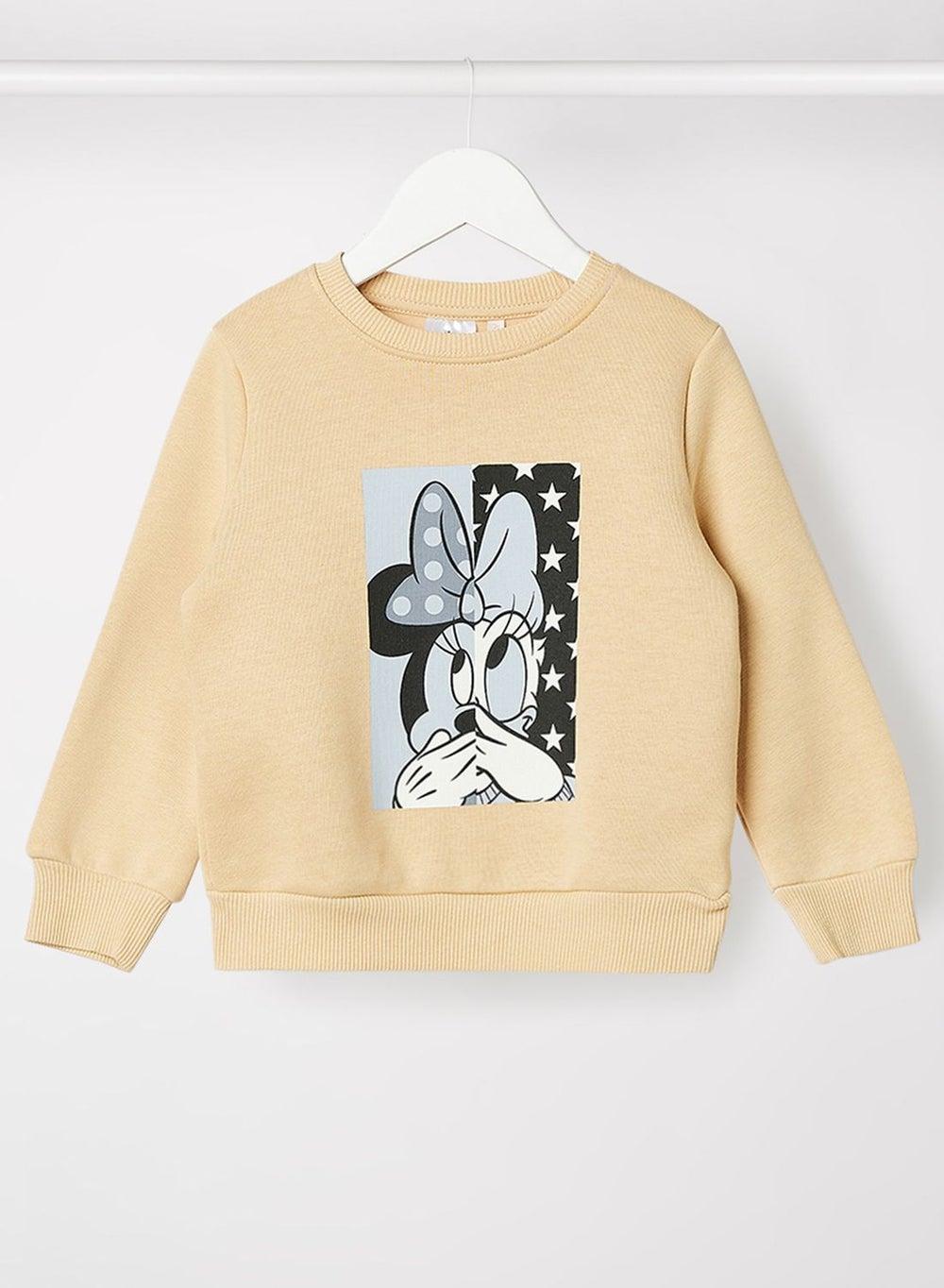 Kids Minnie Mouse Graphic Cotton Sweatshirt - Image 1