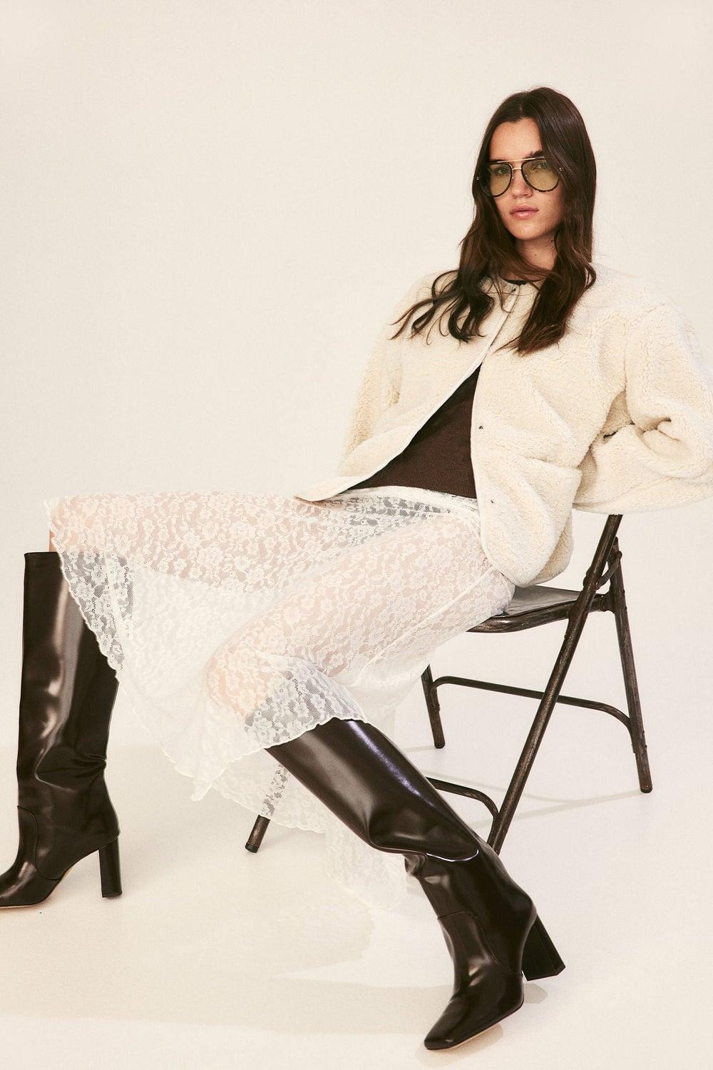 Soft Teddy Jacket with Relaxed Fit Silhouette - Image 1