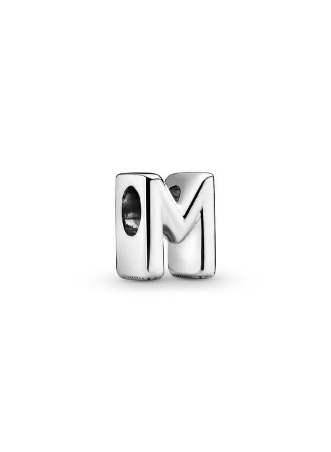 Sterling Silver Letter M Alphabet Charm - Image 1