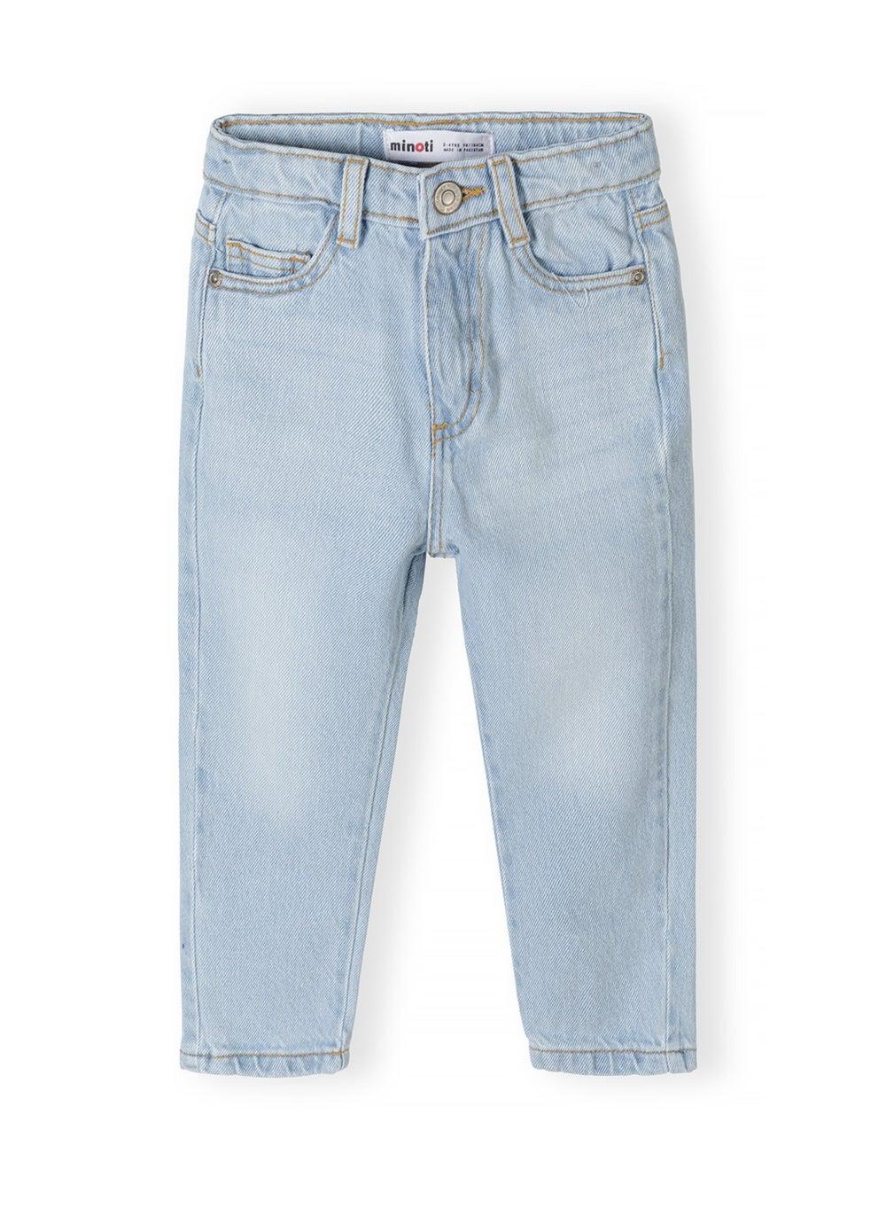 Girls Light Blue Mom Denim Jeans Zip Fly - Image 1