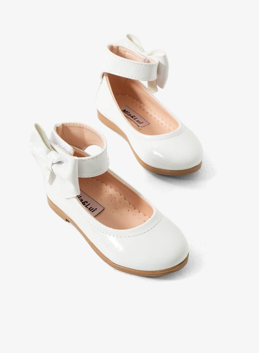 B-550 White Girls Slip-On Comfort Shoes - Image 1