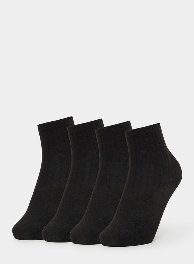 Styli Set of 4 Solid Ankle Socks - Image 1