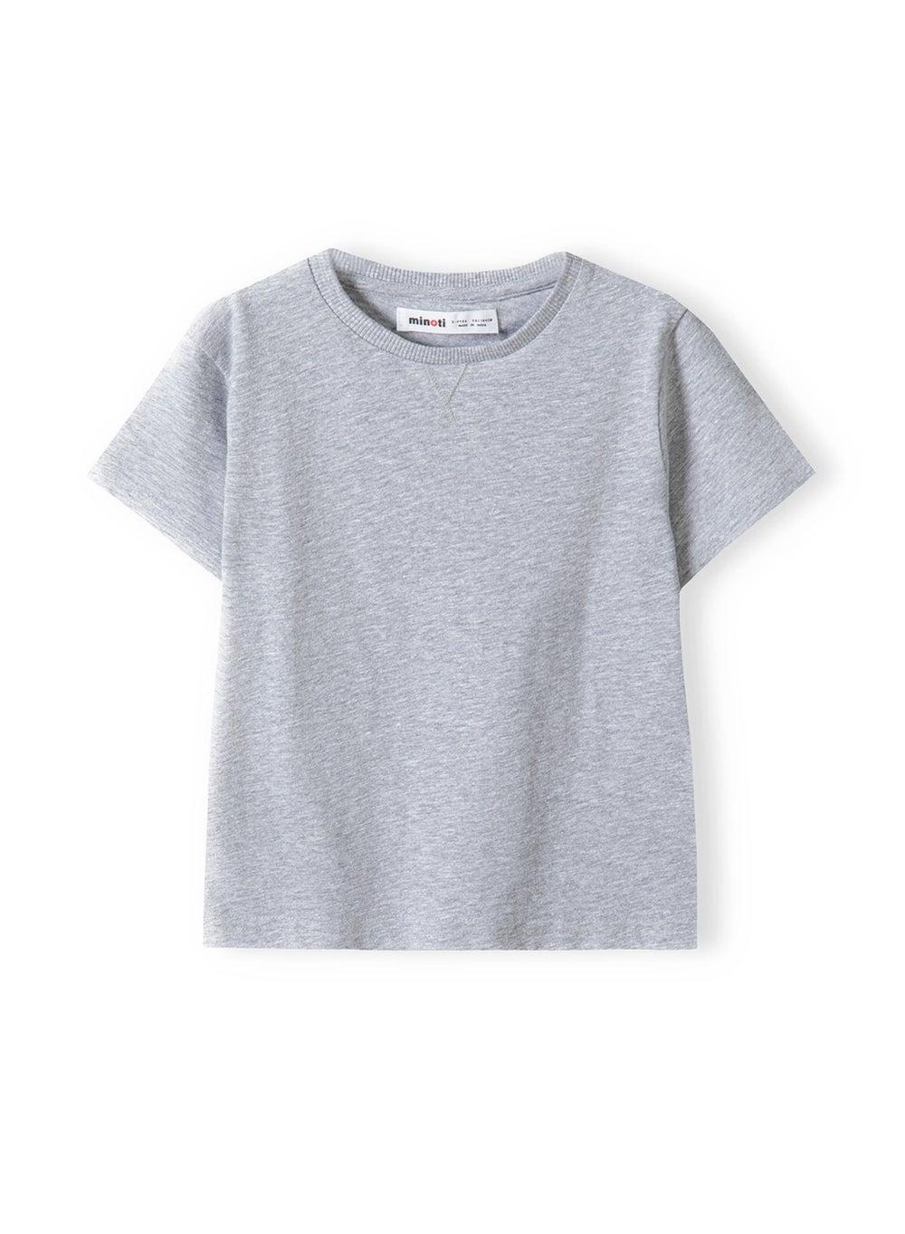 Boys Slub Crew T-Shirt Grey - Image 1