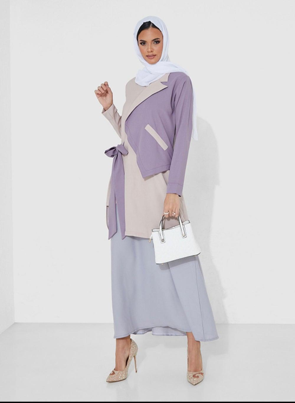 Gary Elegant Blazer Dress Set with Open Top Design - Image 1