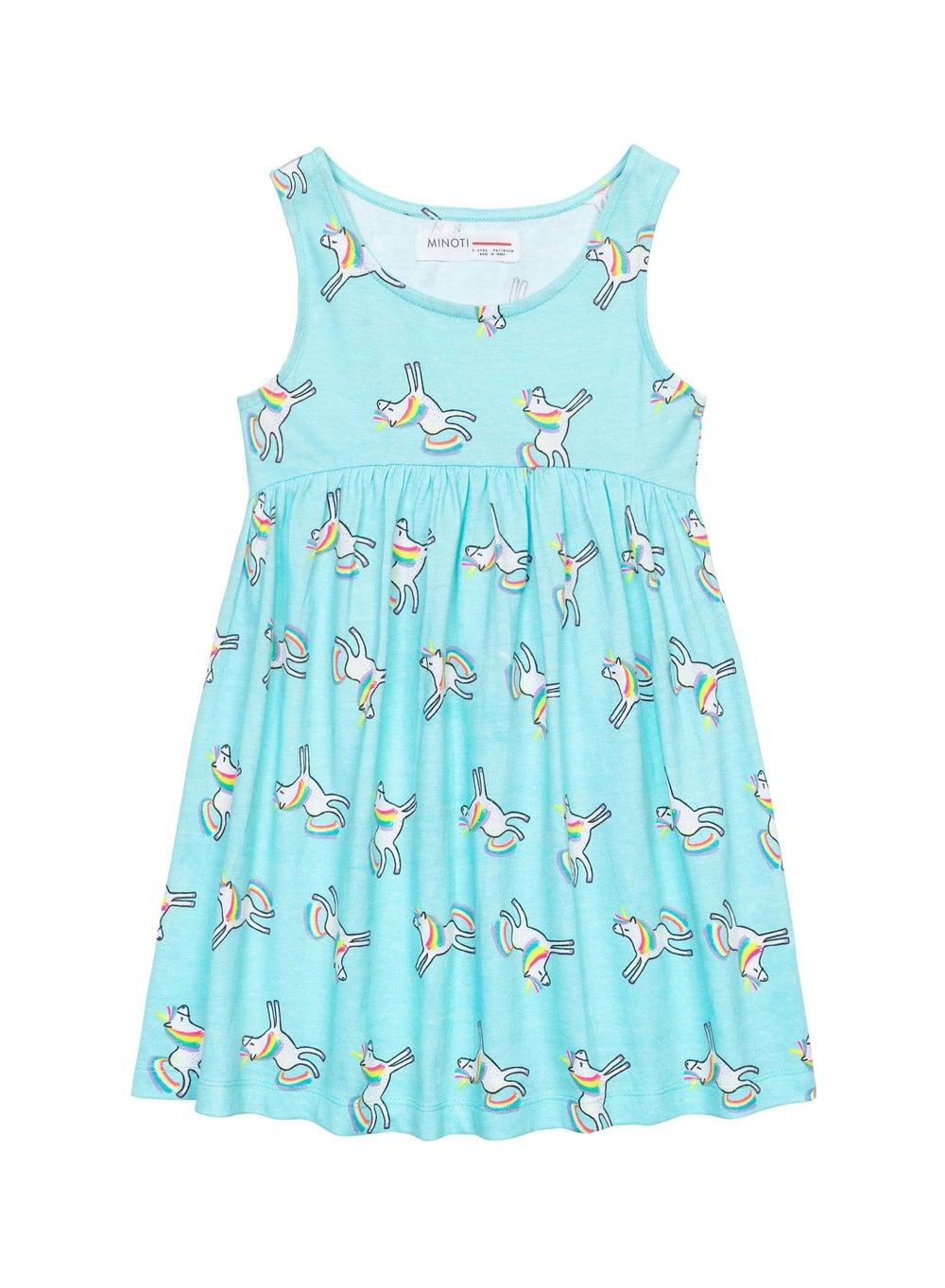 Girls Vest Style High Waist Light Blue Dress - Image 1