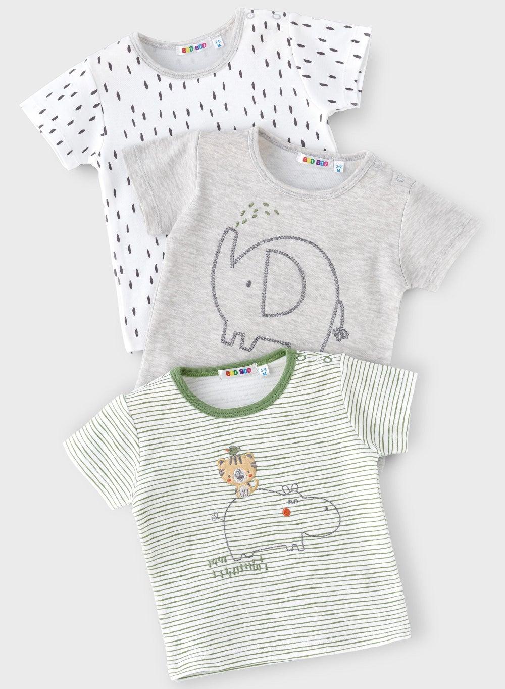 BooBoo Kids Jungle Range 3 Pack Tees - Image 1