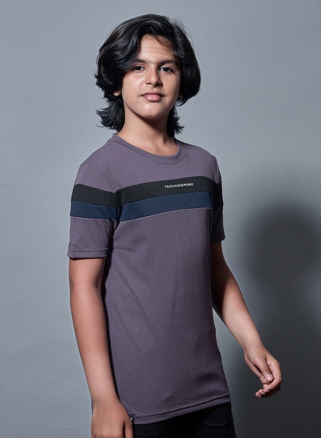 Technosport Color Block Boys Round Neck T-Shirt - Image 1