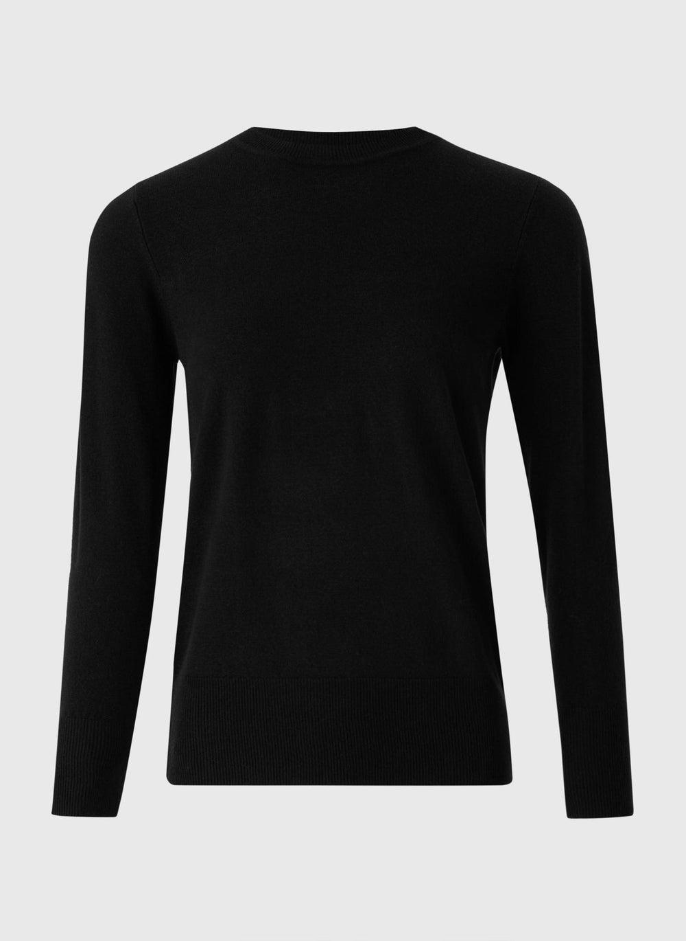 Black Crewneck Soft Knit Jumper - Image 1