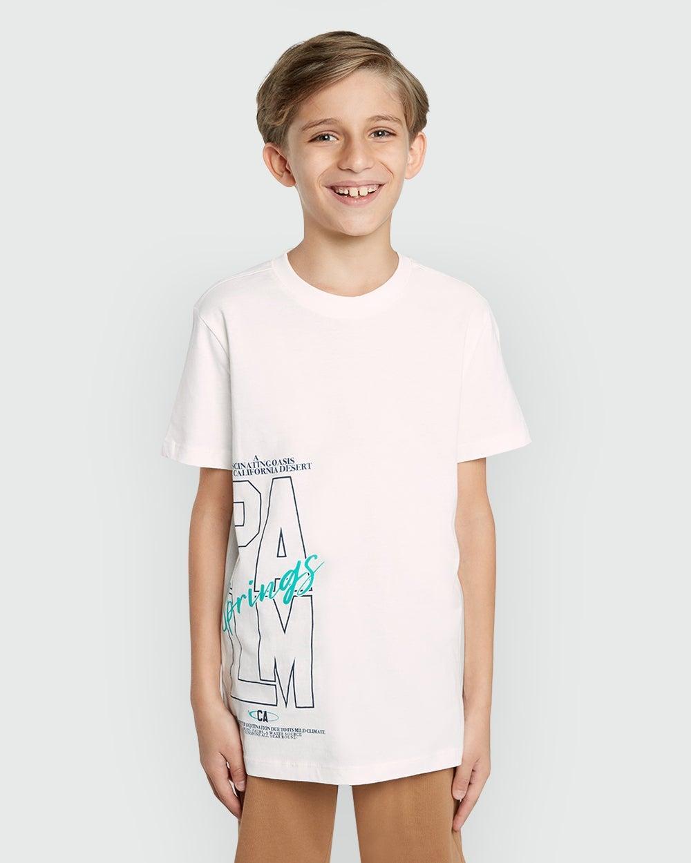 White Crew Neck Tee In Blanc De Blanc - Image 1