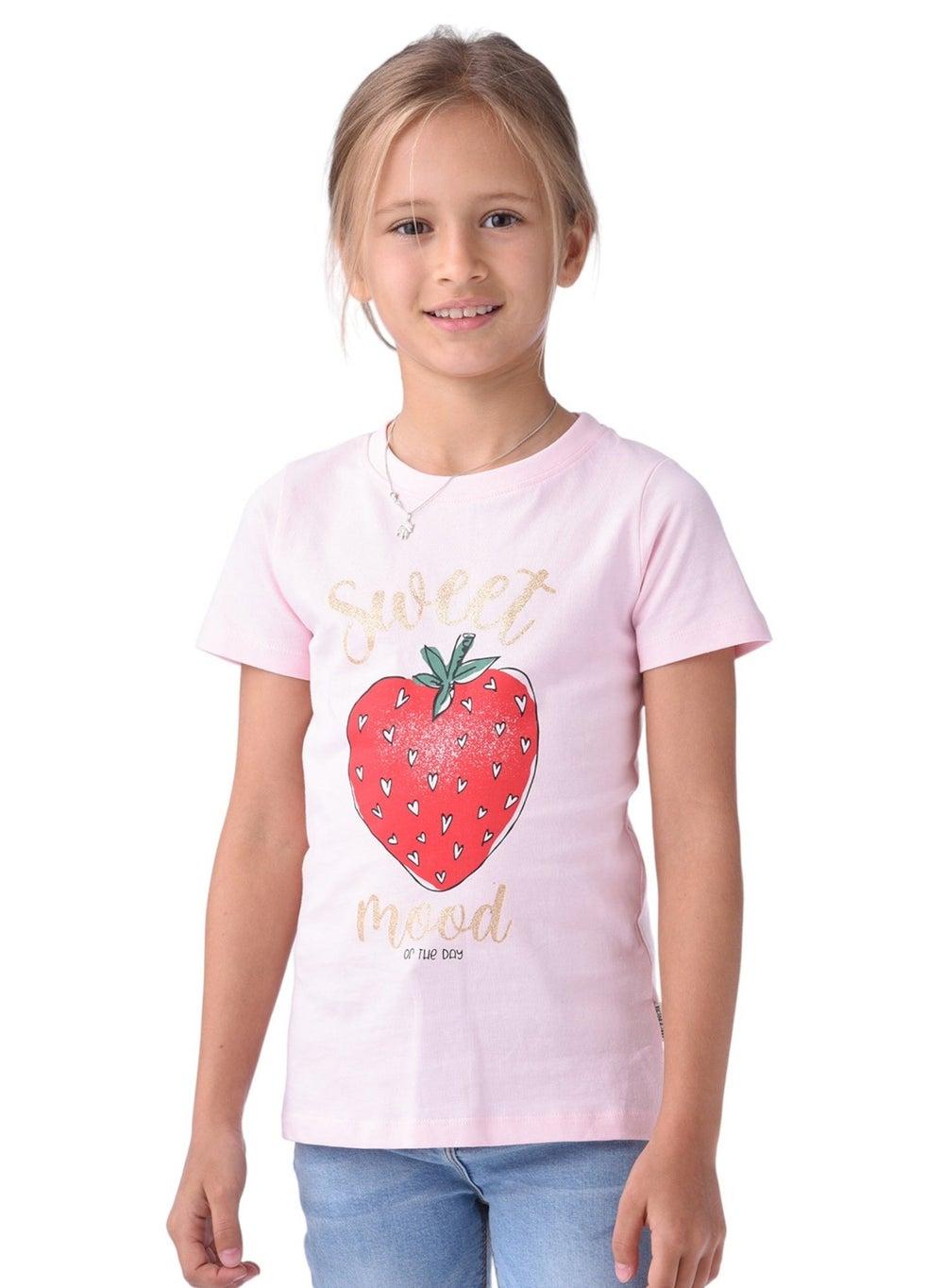 Victor and Jane Girls' Pink T-Shirt - Image 1