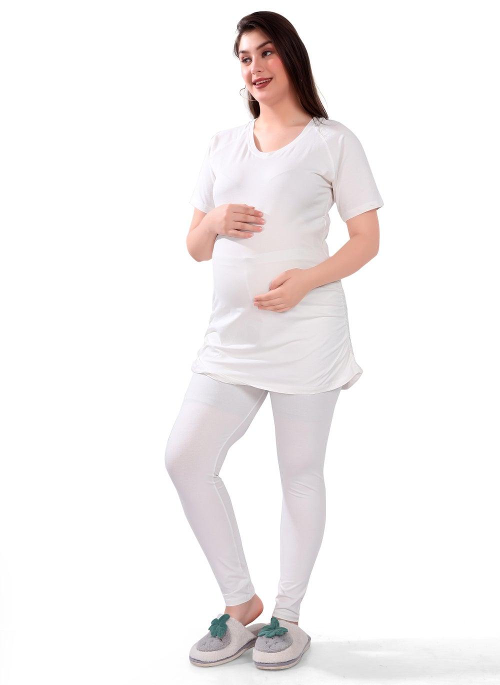TUMMY 2PC Maternity T-Shirt & High Waist Legging Set - Image 1