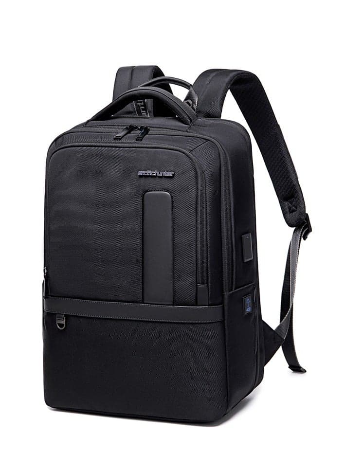 B00490 Expandable Travel Laptop Backpack Black - Image 1