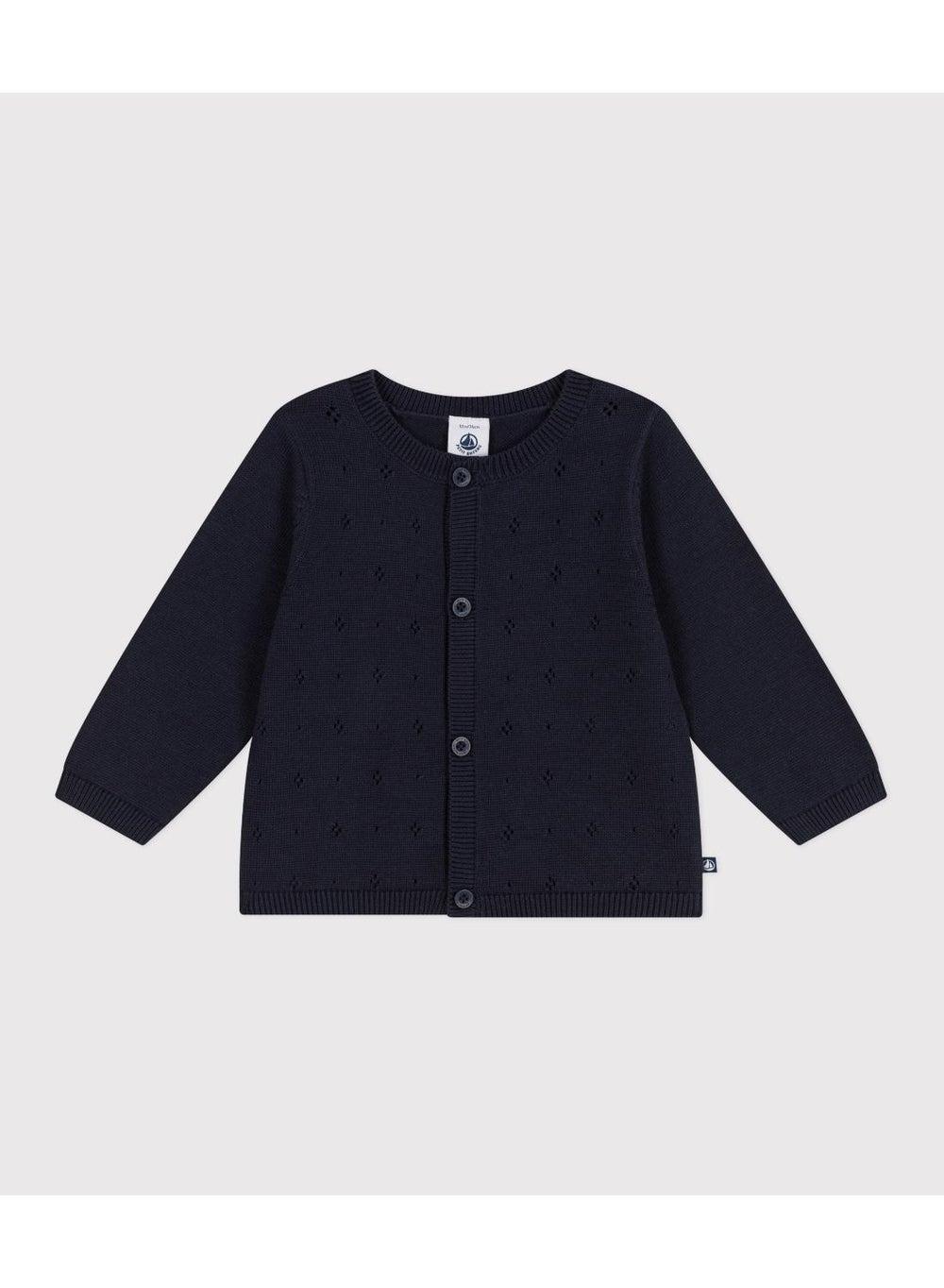 Baby Girls Knitted Cotton Cardigan Soft Winter Layer - Image 1