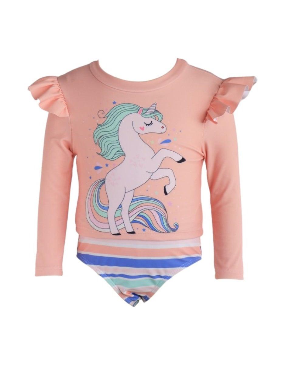 D' Daniela Unicorn Splash Pink Kids Swimwear - Image 1
