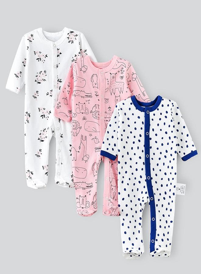 Playful Patterns Baby Romper Set of 3 - Image 1